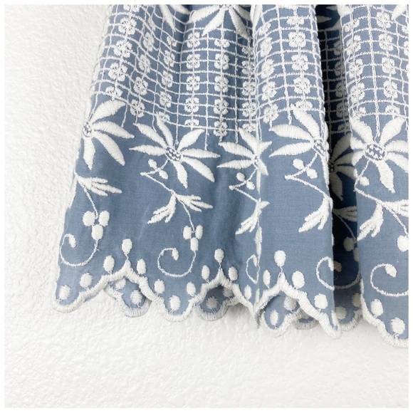 LoveShackFancy Beach Mini Skirt‎ in Denim Size 0/XS - Picture 7 of 11